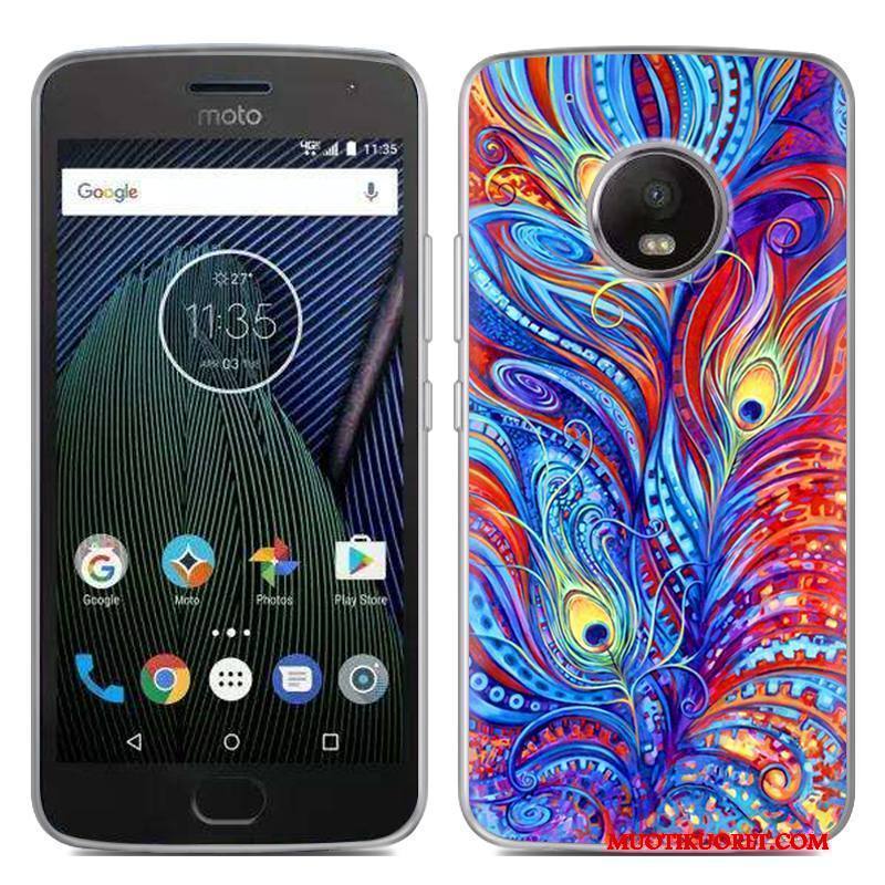 Moto G5 Plus Puhelimen Kuoret Kotelo Silikoni Erikoistarjous Valkoinen Luova Kuori