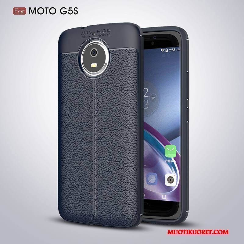 Moto G5s Kuori Kotelo Sininen All Inclusive Puhelimen Kuoret 说 Silikoni Murtumaton