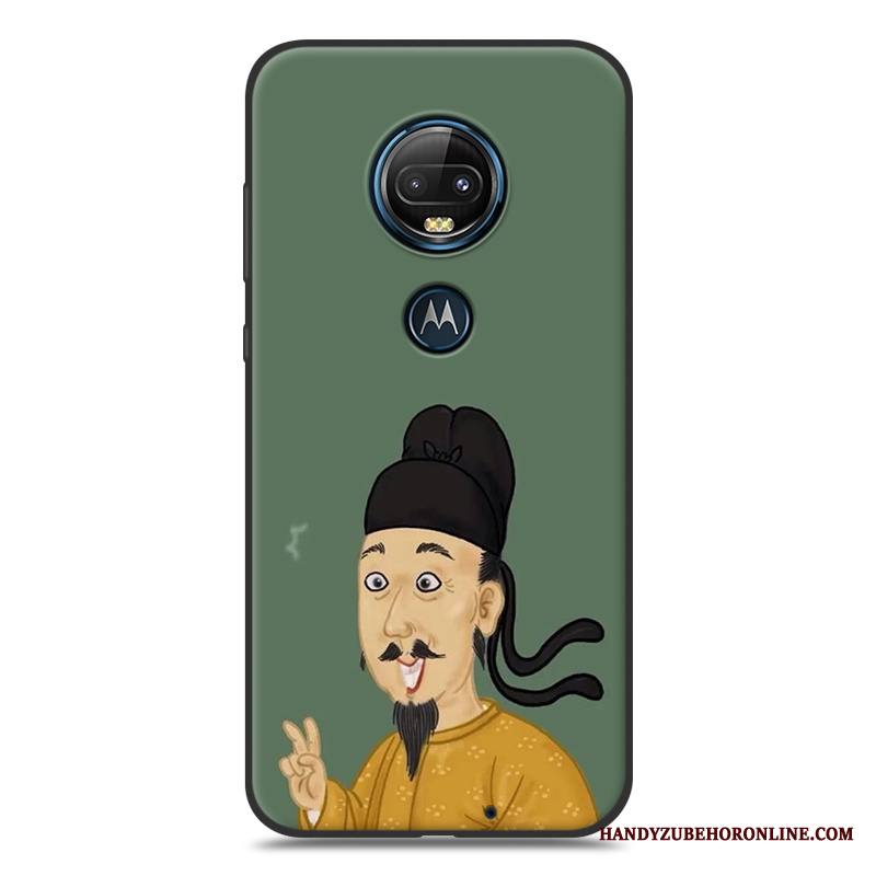 Moto G7 Kuori Silikoni Pesty Suede Keltainen Sarjakuva Musta Rakastunut Puhelimen Kuoret