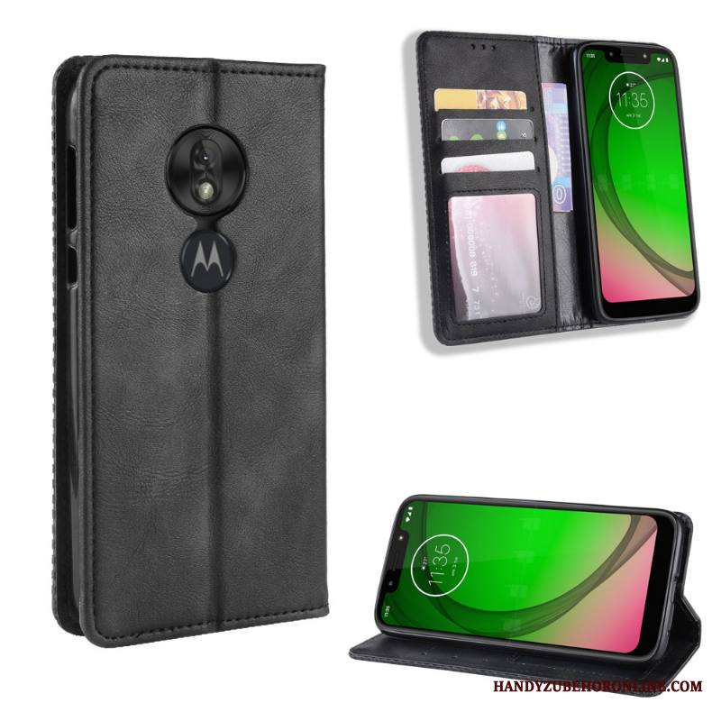 Moto G7 Play Kuori Vuosikerta Kotelo Kortti Nahkakotelo Suojaus Puhelimen Kuoret Murtumaton