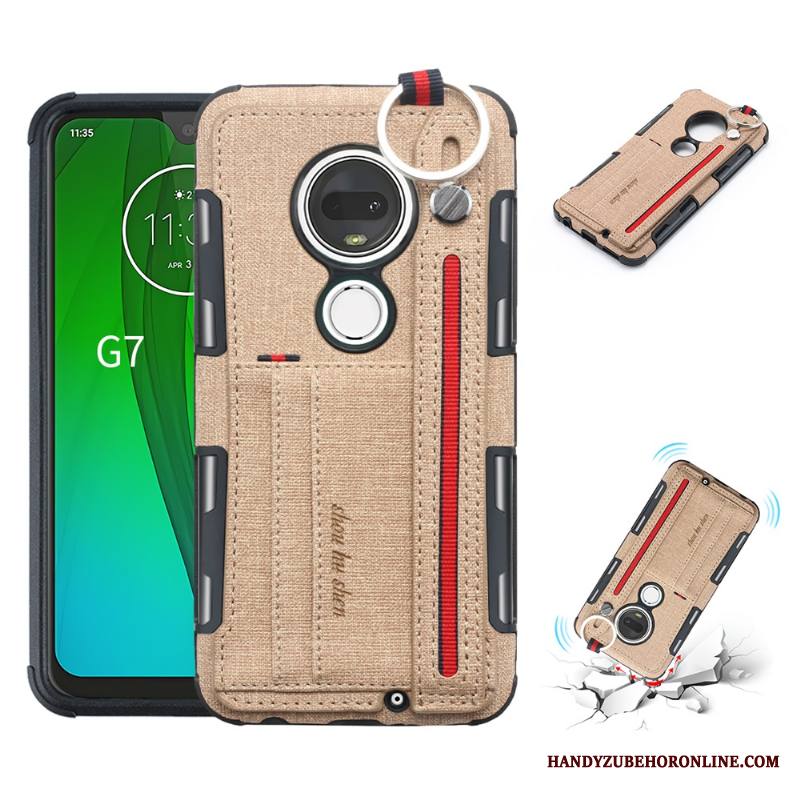 Moto G7 Plus Kuori Tuki Murtumaton Pu Jauhe Puhelimen Kuoret