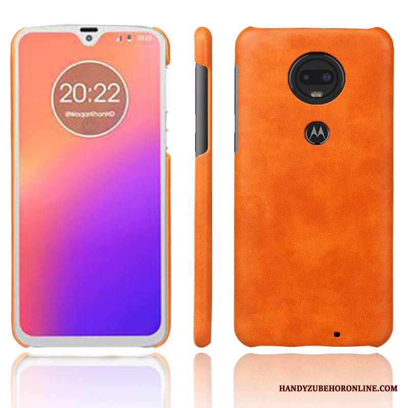 Moto G7 Plus Liiketoiminta Murtumaton Nahka Persoonallisuus Vuosikerta Kotelo Kuori