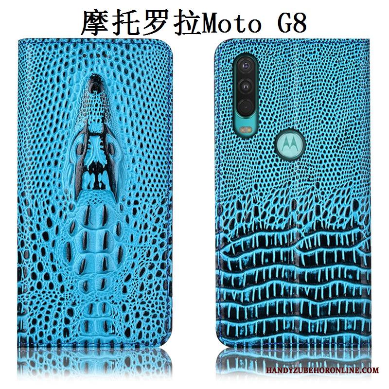 Moto G8 Kuori Murtumaton Aito Nahka Kotelo Puhelimen Kuoret Keltainen Suojaus All Inclusive