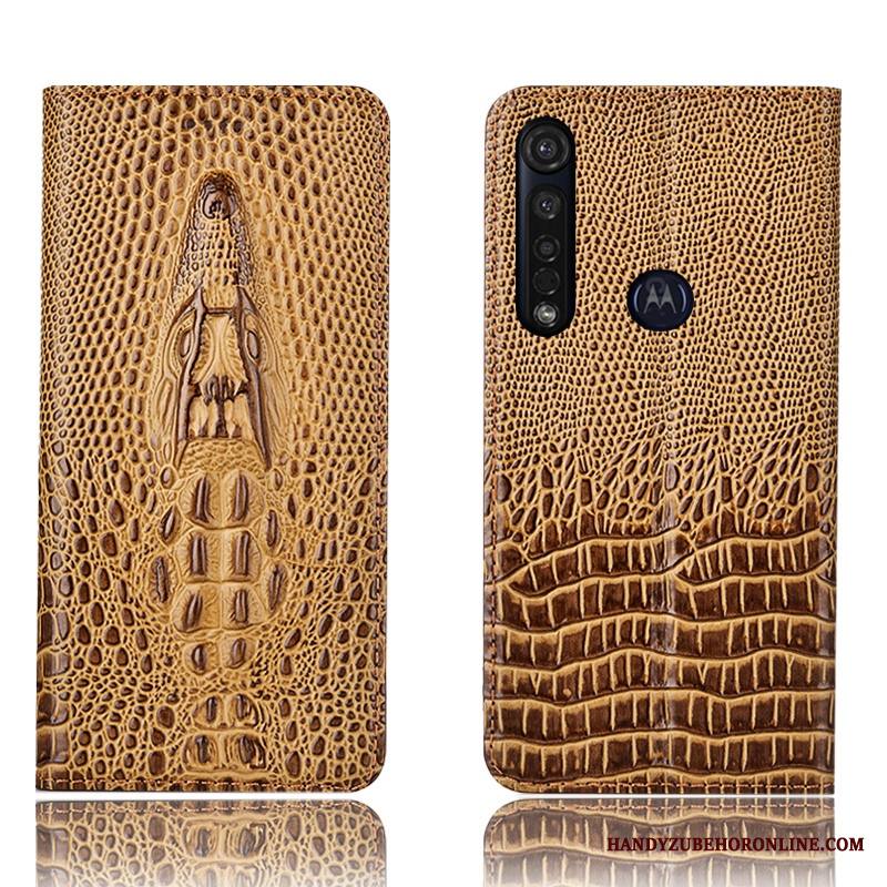 Moto G8 Plus Kuori All Inclusive Krokotiili Aito Nahka Puhelimen Kuoret Murtumaton Suojaus Sininen