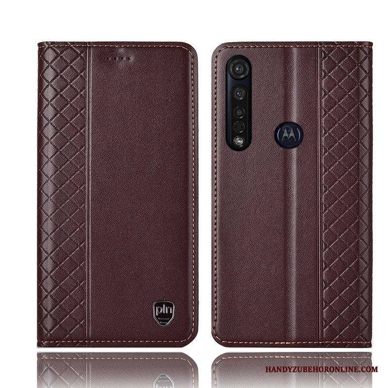 Moto G8 Plus Kuori Kotelo Murtumaton Suojaus Puhelimen Kuoret All Inclusive Keltainen Nahkakotelo