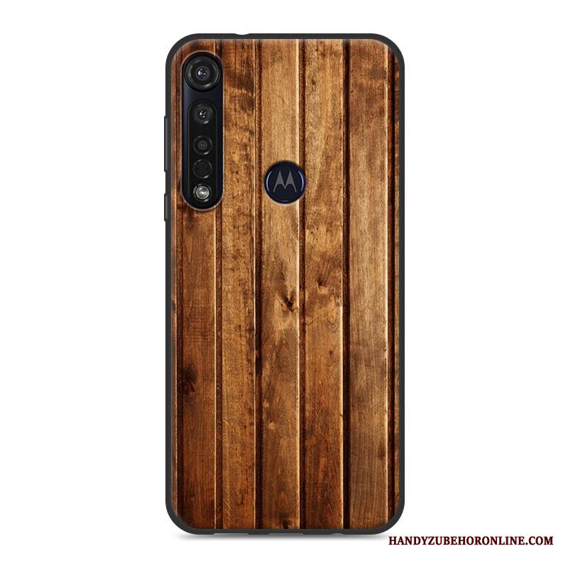 Moto G8 Plus Kuori Trendi Harmaa Silikonikuori Puulajit Tuuli Yksinkertainen Pesty Suede