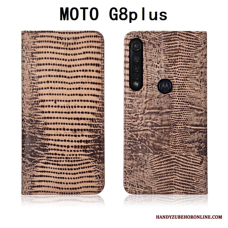 Moto G8 Plus Puhelimen Kuoret Aito Nahka Suojaus Pehmeä Neste Silikoni Nahkakotelo Kuori