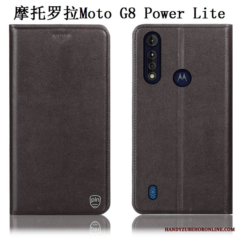 Moto G8 Power Lite Kuori Suojaus Murtumaton Keltainen Puhelimen Kuoret Kukkakuvio Aito Nahka Kotelo