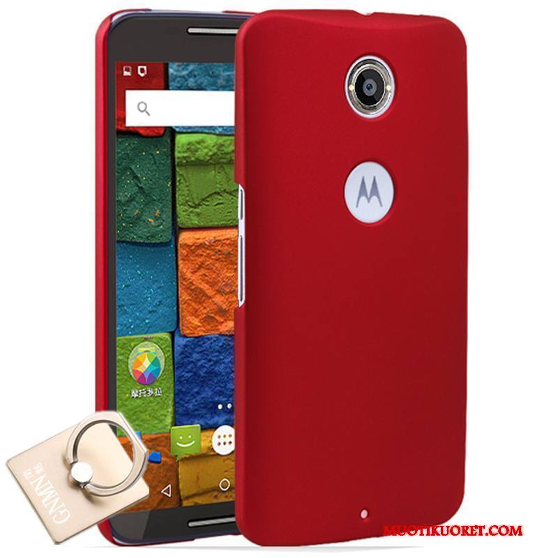 Moto Nexus 6 Suojaus Murtumaton Kuori Pesty Suede Kotelo Kova Sininen