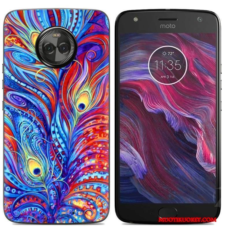 Moto X4 Kuori Kotelo Monivärinen Maalaus Sarjakuva Silikonikuori Puhelimen Kuoret Luova