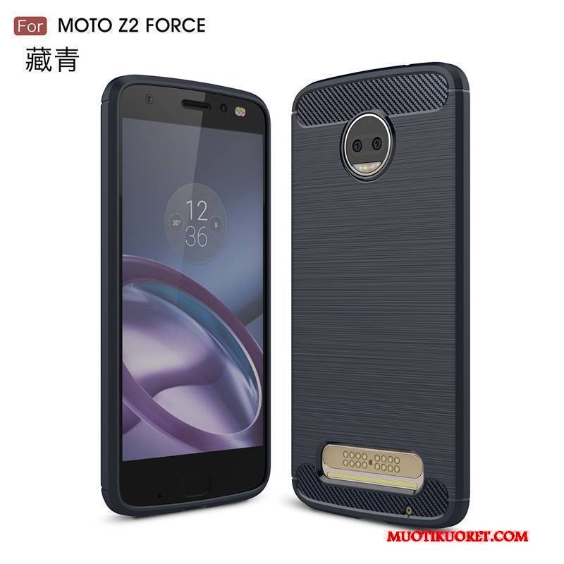 Moto Z2 Force Edition Kuori Suojaus Puhelimen Kuoret Sininen Silikoni All Inclusive Kotelo Pehmeä Neste