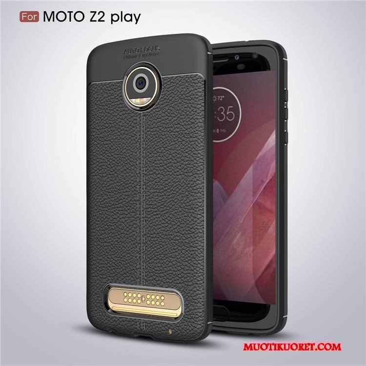 Moto Z2 Play Murtumaton Suojaus Nahka Puhelimen Kuoret Kuori Harmaa Silikoni