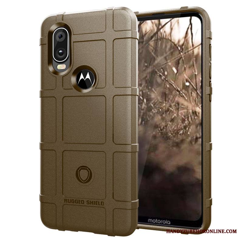 Motorola One Vision Kuori Suupaltti Suojaus Kotelo 说 Pesty Suede Puhelimen Kuoret Paksu