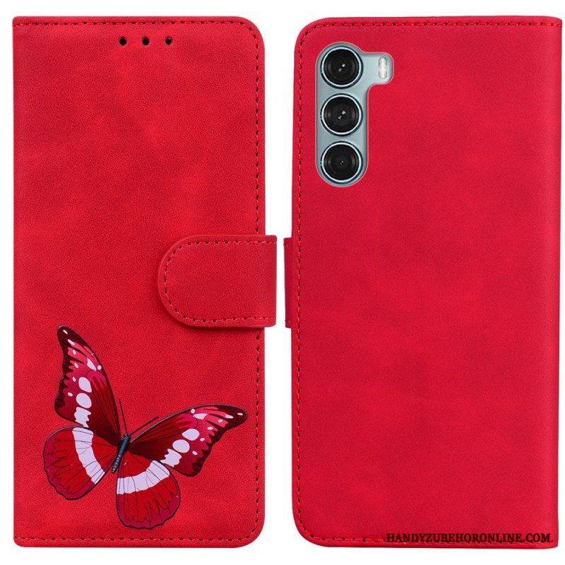 Nahkakotelo Moto G200 5G Skin Touch Butterfly