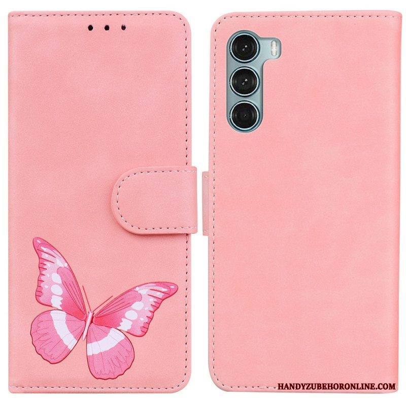 Nahkakotelo Moto G200 5G Skin Touch Butterfly