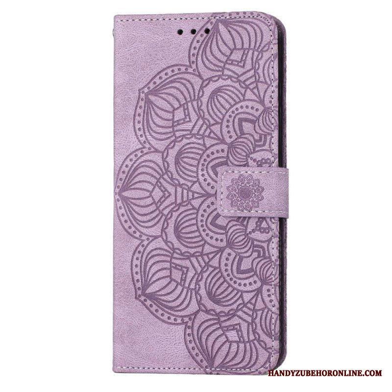 Nahkakotelo Samsung Galaxy S23 5G Suojaketju Kuori Strappy Mandala