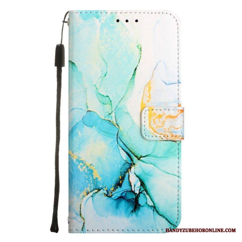 Nahkakotelo Xiaomi 12 Lite Suojaketju Kuori Strip Marble