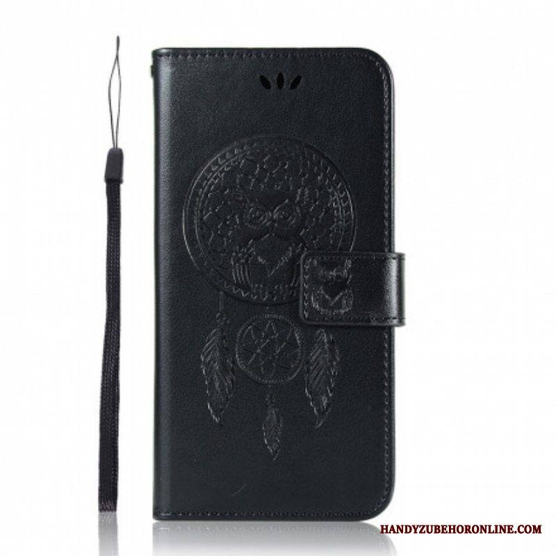 Nahkakotelo Xiaomi Redmi Note 10 Pro Nahkaefekti Dreamcatcher Owl