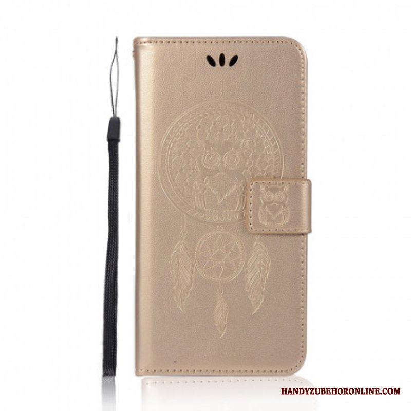 Nahkakotelo Xiaomi Redmi Note 10 Pro Nahkaefekti Dreamcatcher Owl