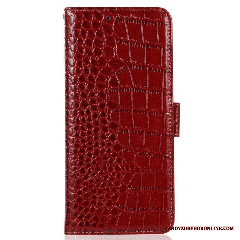 Nahkakotelo Xiaomi Redmi Note 12 5G Crocodile Style Rfid