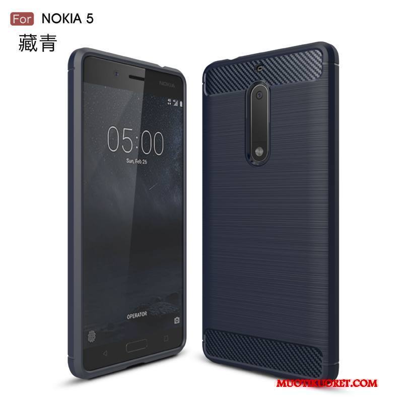 Nokia 5 Kuori Murtumaton Kotelo Kuitu Puhelimen Kuoret Suojaus Silikoni Punainen