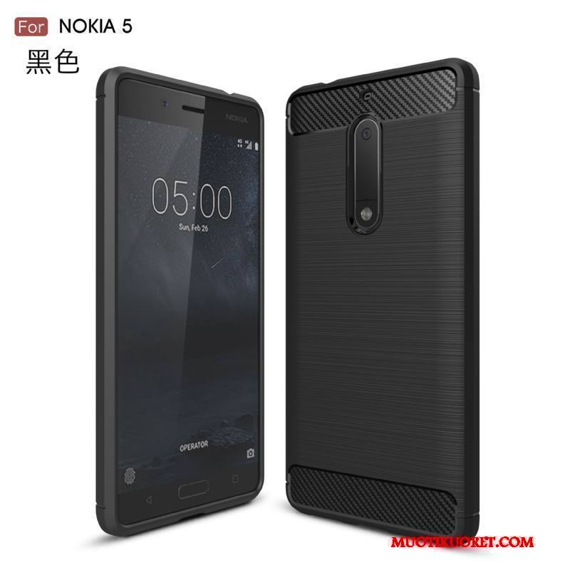 Nokia 5 Kuori Murtumaton Kotelo Kuitu Puhelimen Kuoret Suojaus Silikoni Punainen