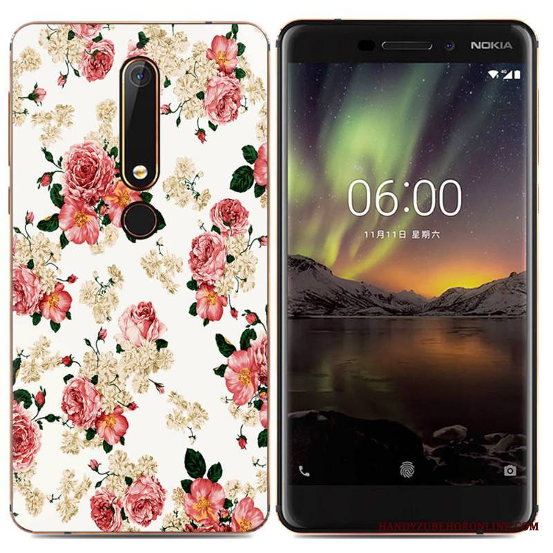 Nokia 6.1 Kuori Luova Suojaus Yksinkertainen Sarjakuva Monivärinen Pehmeä Neste Trendi