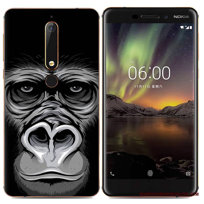 Nokia 6.1 Kuori Luova Suojaus Yksinkertainen Sarjakuva Monivärinen Pehmeä Neste Trendi