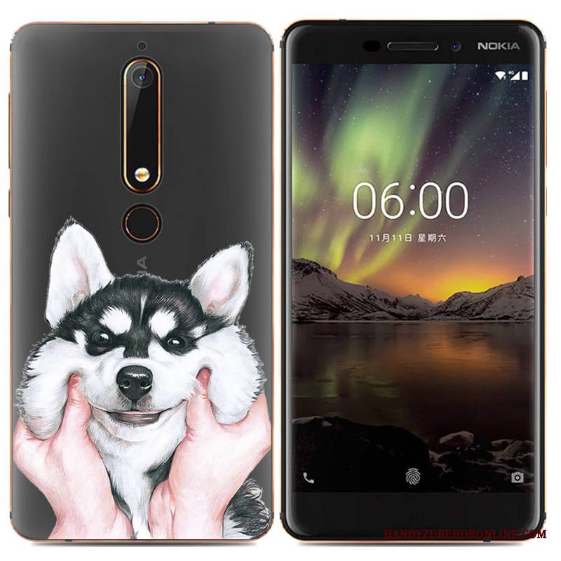 Nokia 6.1 Kuori Luova Suojaus Yksinkertainen Sarjakuva Monivärinen Pehmeä Neste Trendi