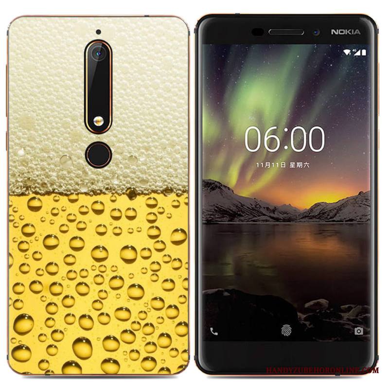 Nokia 6.1 Kuori Luova Suojaus Yksinkertainen Sarjakuva Monivärinen Pehmeä Neste Trendi