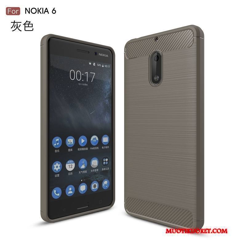 Nokia 6 Kukkakuvio Puhelimen Kuoret Murtumaton Kotelo Kuori Kuitu Silikoni