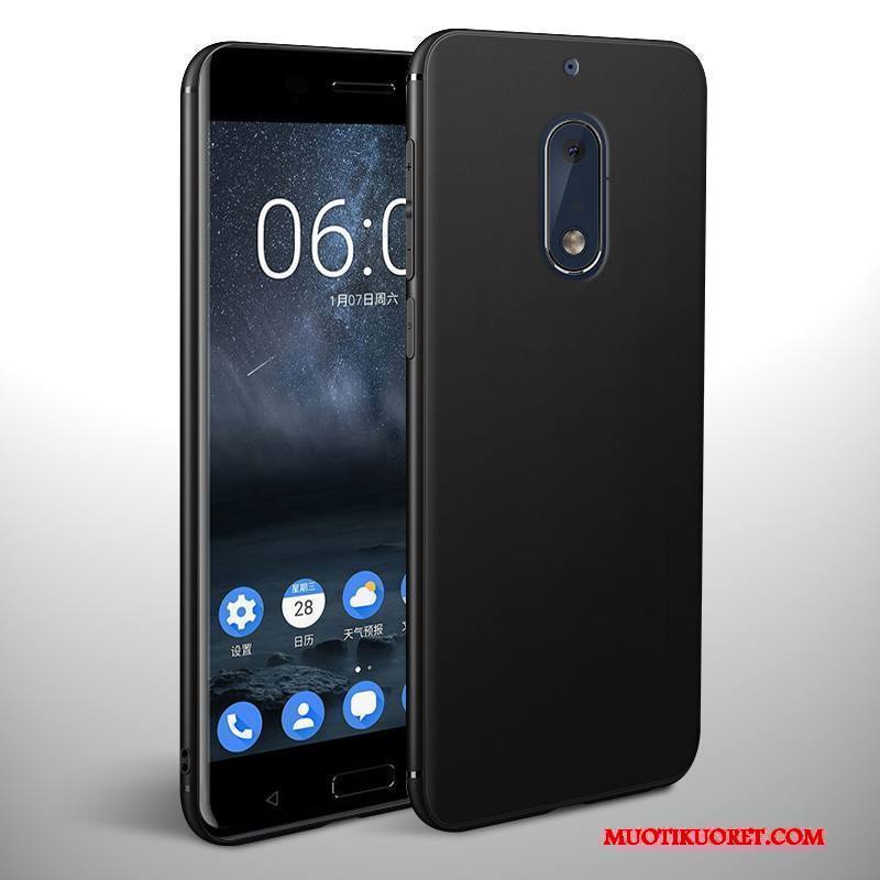 Nokia 6 Kuori Silikoni Musta Kotelo Murtumaton Puhelimen Kuoret All Inclusive Pehmeä Neste