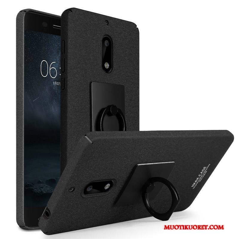 Nokia 6 Musta Kuori Suojaus All Inclusive Puhelimen Pesty Suede Murtumaton