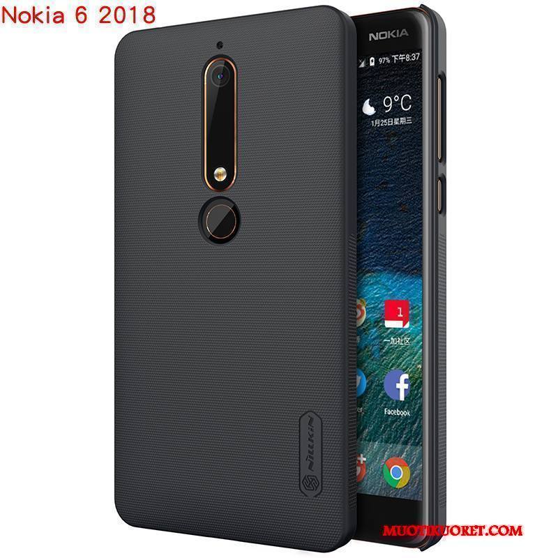 Nokia 6 Puhelimen Kuoret Musta Kuori Suojaus Kova Kotelo Kulta