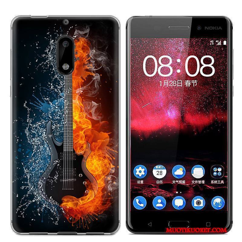 Nokia 6 Sarjakuva Puhelimen Kotelo Sininen Puhelimen Kuoret Pehmeä Neste Kuori