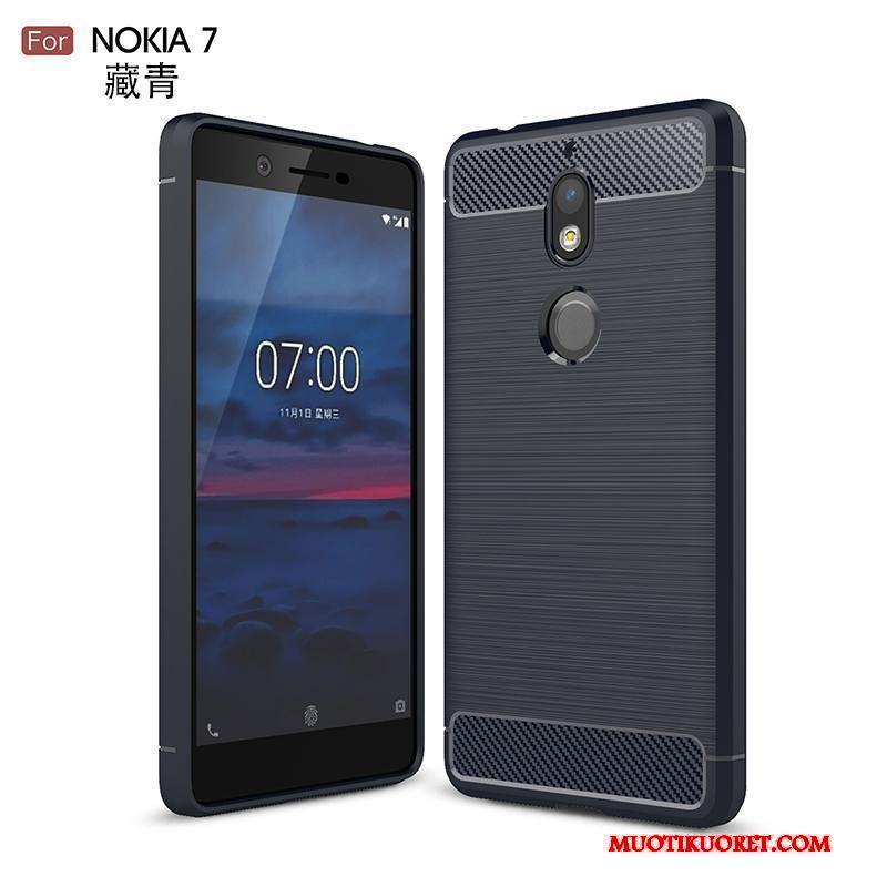 Nokia 7 Pehmeä Neste Musta Suojaus Puhelimen Kuoret Murtumaton All Inclusive Kuori