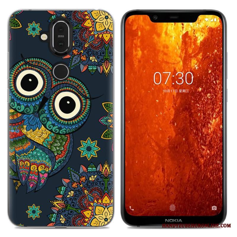 Nokia 8.1 Kuori Jauhe Murtumaton Yksinkertainen Puhelimen Kuoret Kotelo Pehmeä Neste Sarjakuva