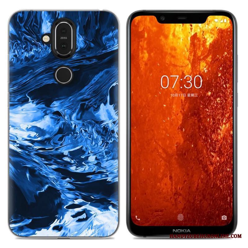 Nokia 8.1 Kuori Jauhe Murtumaton Yksinkertainen Puhelimen Kuoret Kotelo Pehmeä Neste Sarjakuva