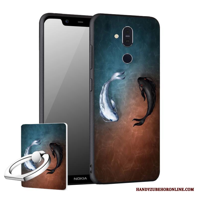 Nokia 8.1 Tuki Uusi Punainen Kuori Puhelimen Kuoret Murtumaton Pesty Suede