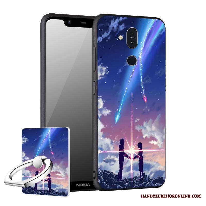 Nokia 8.1 Tuki Uusi Punainen Kuori Puhelimen Kuoret Murtumaton Pesty Suede