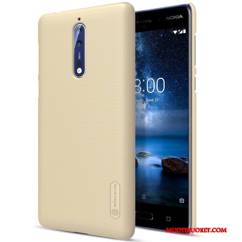 Nokia 8 Kulta Musta Pesty Suede Kuori Suojaus Puhelimen Kuoret Murtumaton