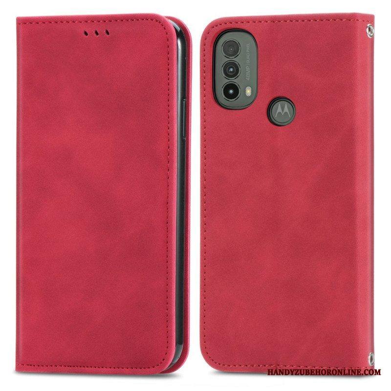 Puhelinkuoret Moto E40 / E30 / E20 Kotelot Flip Skin-touch Design