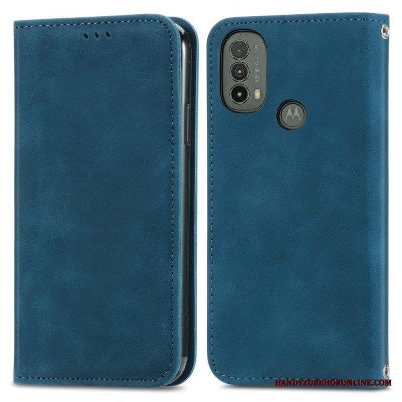 Puhelinkuoret Moto E40 / E30 / E20 Kotelot Flip Skin-touch Design