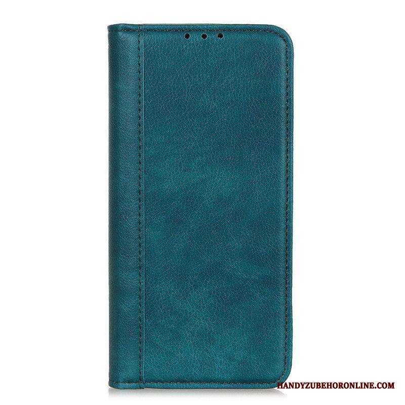 Puhelinkuoret Moto G200 5G Kotelot Flip Litchi Split Leather -versio