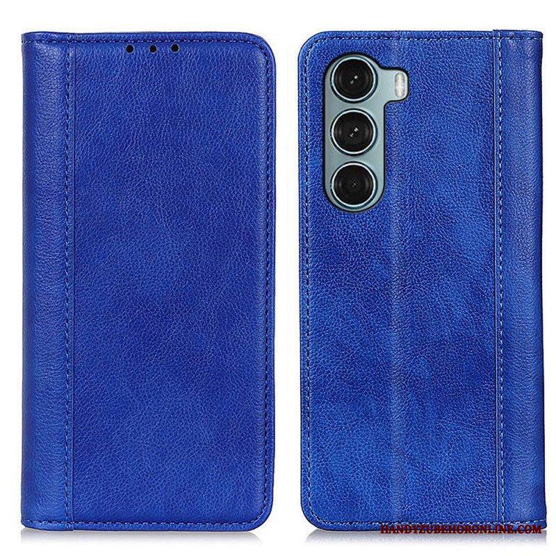 Puhelinkuoret Moto G200 5G Kotelot Flip Litchi Split Leather -versio