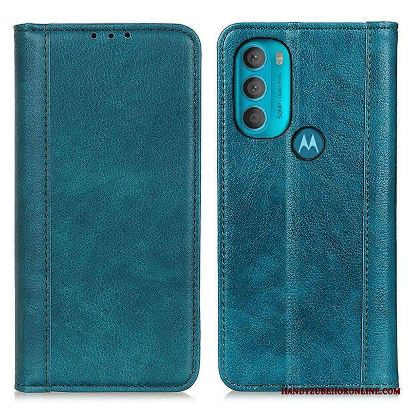 Puhelinkuoret Moto G71 5G Kotelot Flip Elegance Haljattu Litsi Nahka