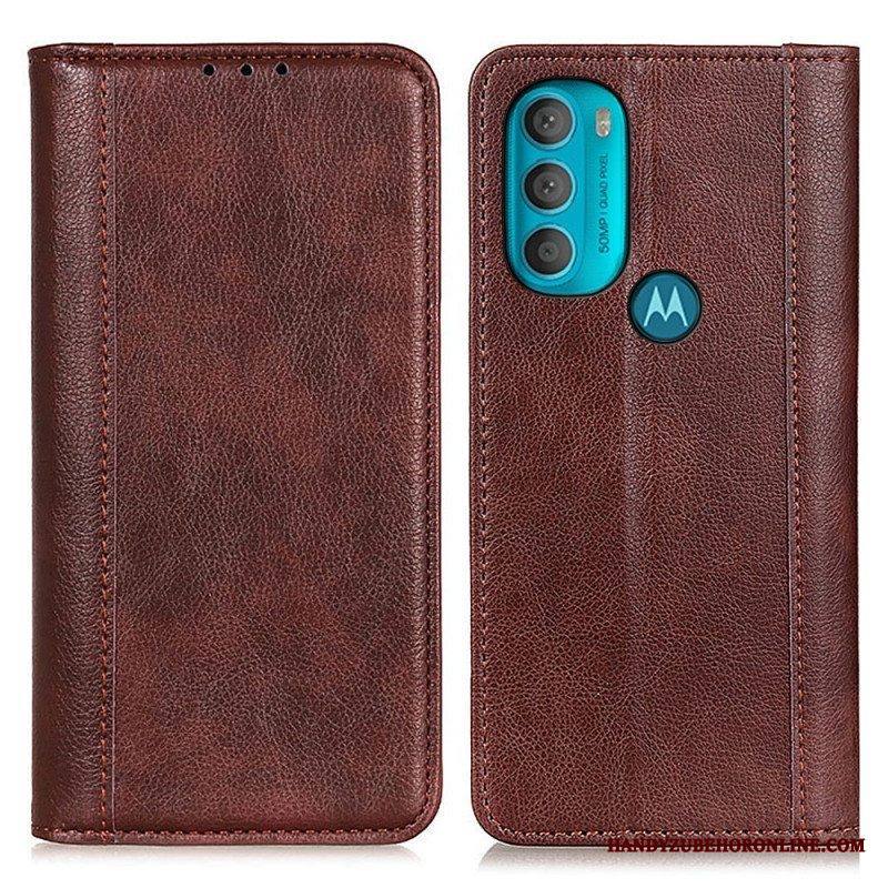 Puhelinkuoret Moto G71 5G Kotelot Flip Elegance Haljattu Litsi Nahka