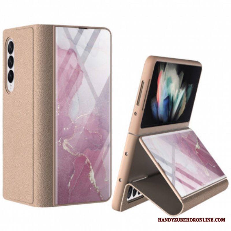 Puhelinkuoret Samsung Galaxy Z Fold 3 5G Kotelot Flip Gkk Marmori Karkaistu Lasi