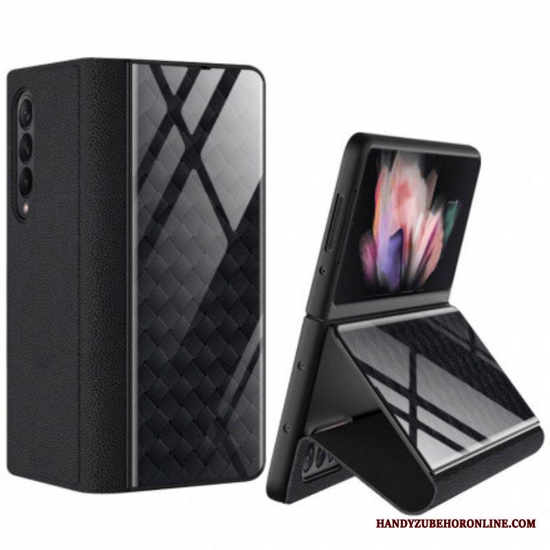 Puhelinkuoret Samsung Galaxy Z Fold 3 5G Kotelot Flip Gkk Weaving Karkaistu Lasi