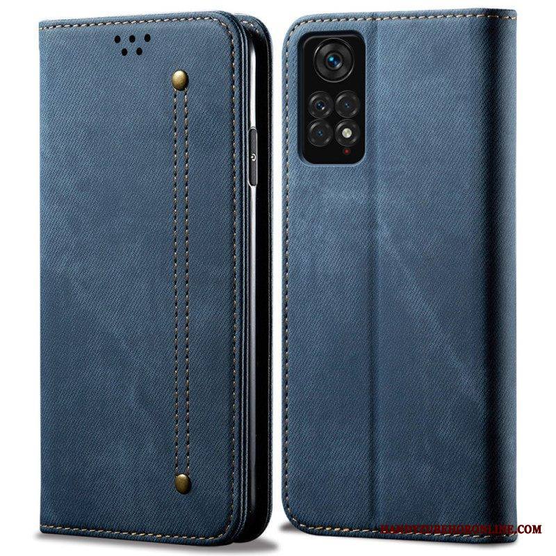 Puhelinkuoret Xiaomi Redmi Note 11 / 11S Kotelot Flip Denim Kangas